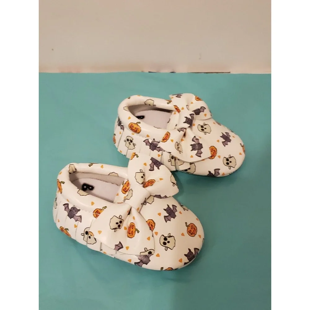 Bebila Cartoon‎ Baby Moccasins Shoes 6-12 Months Toddler Pumpkin Bow Bat Ghost